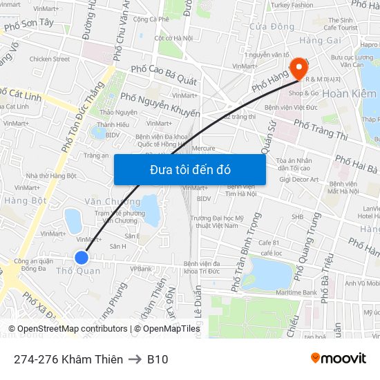 274-276 Khâm Thiên to B10 map