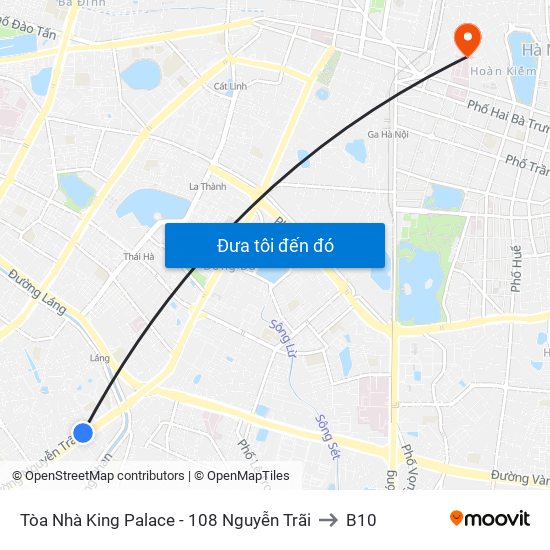Tòa Nhà King Palace - 108 Nguyễn Trãi to B10 map