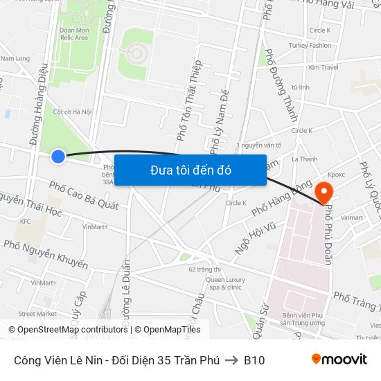 Công Viên Lê Nin - Đối Diện 35 Trần Phú to B10 map