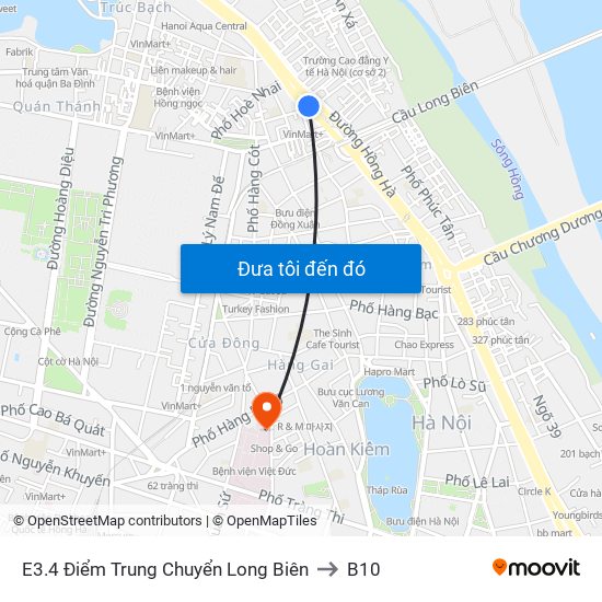 E3.4 Điểm Trung Chuyển Long Biên to B10 map