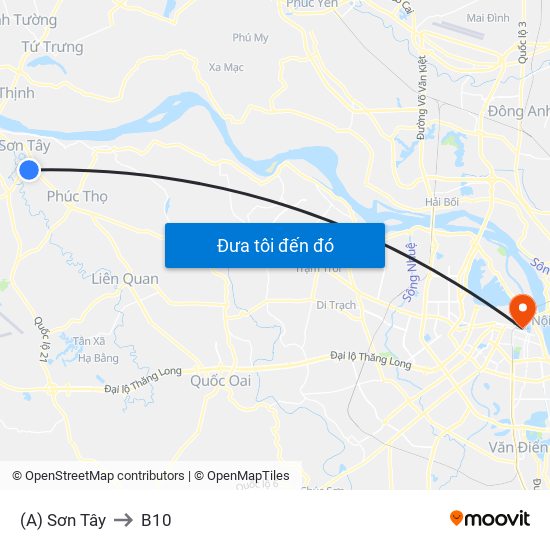 (A) Sơn Tây to B10 map