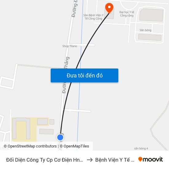 Đối Diện Công Ty Cp Cơ Điện Hn- Đường Đức Thắng to Bệnh Viện Y Tế Công Cộng map