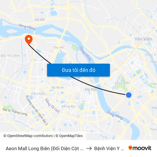 Aeon Mall Long Biên (Đối Diện Cột Điện T4a/2a-B Đường Cổ Linh) to Bệnh Viện Y Tế Công Cộng map