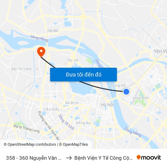 358 - 360 Nguyễn Văn Cừ to Bệnh Viện Y Tế Công Cộng map