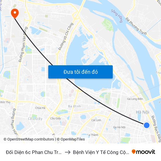 Đối Diện 6c Phan Chu Trinh to Bệnh Viện Y Tế Công Cộng map