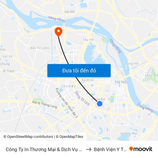 Số 10 Chùa Bộc - Học Viện Ngân Hàng to Bệnh Viện Y Tế Công Cộng map