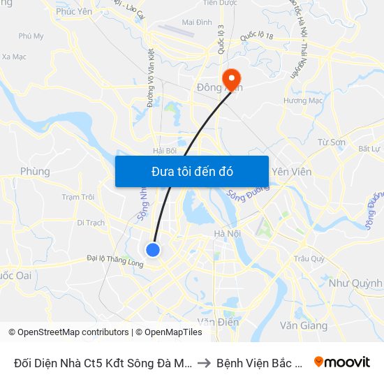 Đối Diện Nhà Ct5 Kđt Sông Đà Mỹ Đình - Phạm Hùng to Bệnh Viện Bắc Thăng Long map