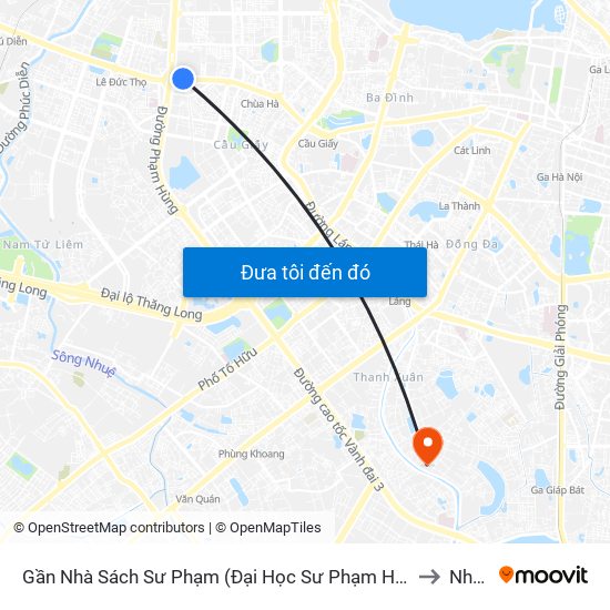 Gần Nhà Sách Sư Phạm (Đại Học Sư Phạm Hà Nội) - 136 Xuân Thủy to Nhà S3 map