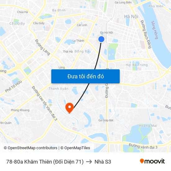 78-80a Khâm Thiên (Đối Diện 71) to Nhà S3 map