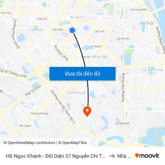 Hồ Ngọc Khánh - Đối Diện 37 Nguyễn Chí Thanh to Nhà S3 map