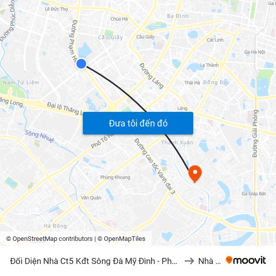 Đối Diện Nhà Ct5 Kđt Sông Đà Mỹ Đình - Phạm Hùng to Nhà S3 map