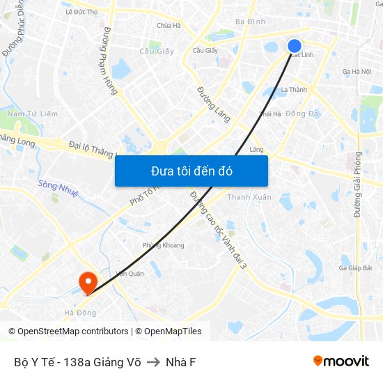 Bộ Y Tế - 138a Giảng Võ to Nhà F map