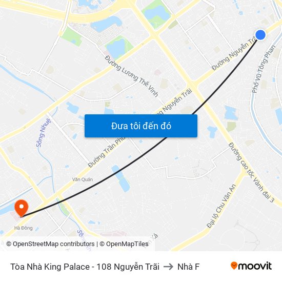 Tòa Nhà King Palace - 108 Nguyễn Trãi to Nhà F map