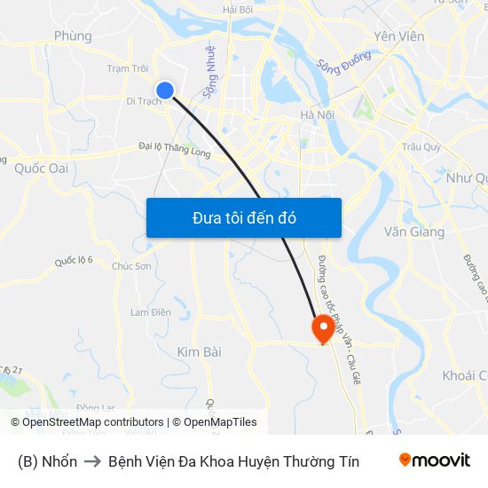 (B) Nhổn to Bệnh Viện Đa Khoa Huyện Thường Tín map