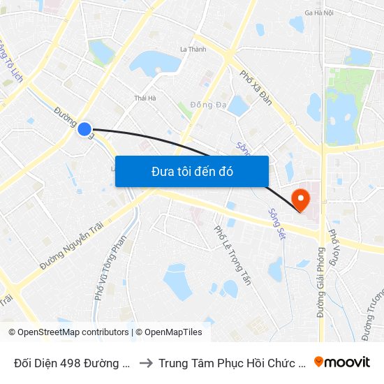 Đối Diện 498 Đường Láng to Trung Tâm Phục Hồi Chức Năng map