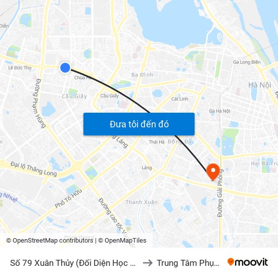 Số 79 Xuân Thủy (Đối Diện Học Viện Báo Chí Và Tuyên Truyền) to Trung Tâm Phục Hồi Chức Năng map