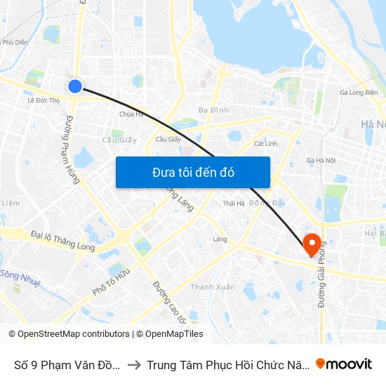 Trường Phổ Thông Hermam Gmeiner - Phạm Văn Đồng to Trung Tâm Phục Hồi Chức Năng map