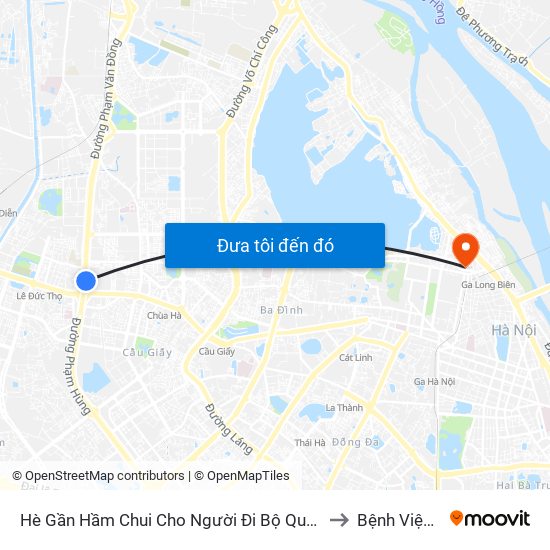 2b Phạm Văn Đồng to Bệnh Viện Đa Khoa Hoè Nhai map