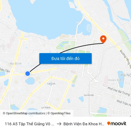 116 A5 Tập Thể Giảng Võ - Kim Mã to Bệnh Viện Đa Khoa Hoè Nhai map