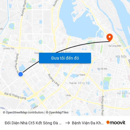 Đối Diện Nhà Ct5 Kđt Sông Đà Mỹ Đình - Phạm Hùng to Bệnh Viện Đa Khoa Hoè Nhai map
