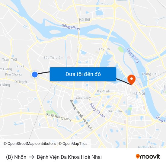 (B) Nhổn to Bệnh Viện Đa Khoa Hoè Nhai map