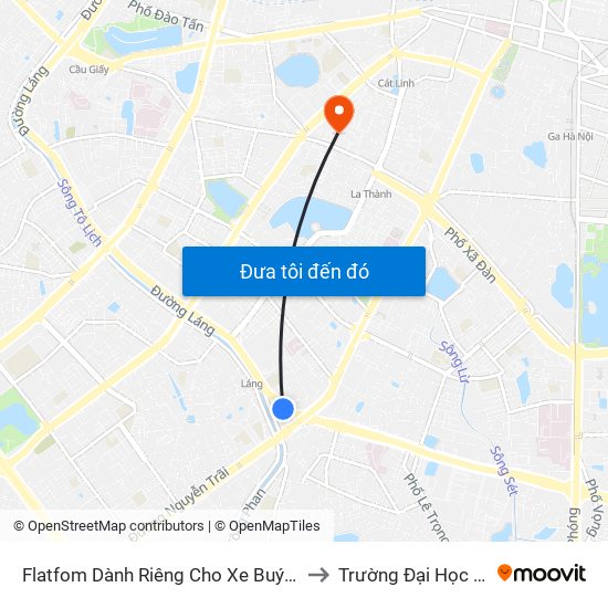 Flatfom Dành Riêng Cho Xe Buýt Trước Nhà 45 Đường Láng to Trường Đại Học Văn Hoá Hà Nội map