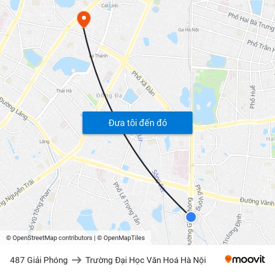 487 Giải Phóng to Trường Đại Học Văn Hoá Hà Nội map