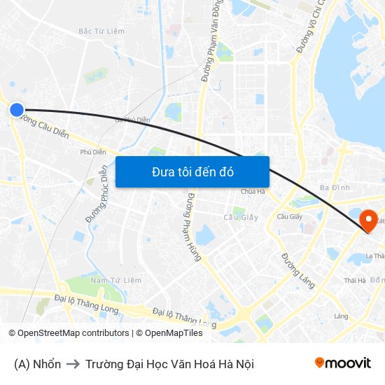 (A) Nhổn to Trường Đại Học Văn Hoá Hà Nội map