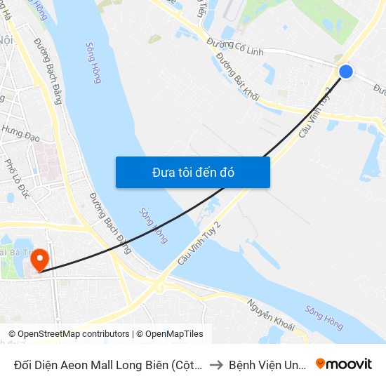 Đối Diện Aeon Mall Long Biên (Cột Điện T4a/2a-B Đường Cổ Linh) to Bệnh Viện Ung Bướu Hà Nội map