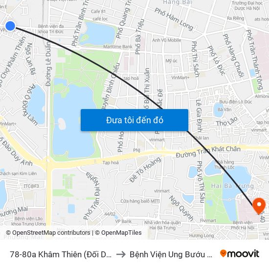 78-80a Khâm Thiên (Đối Diện 71) to Bệnh Viện Ung Bướu Hà Nội map
