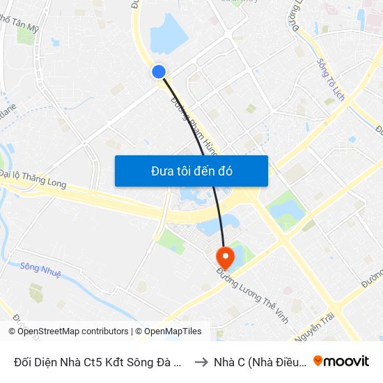 Đối Diện Nhà Ct5 Kđt Sông Đà Mỹ Đình - Phạm Hùng to Nhà C (Nhà Điều Trị Nội Trú) map