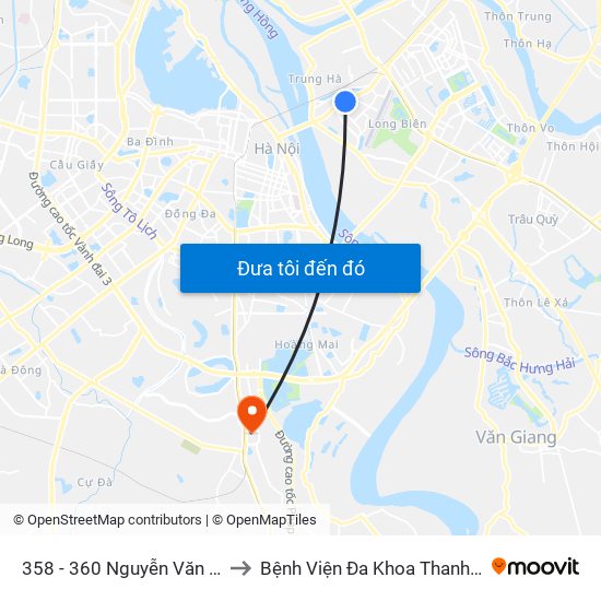 358 - 360 Nguyễn Văn Cừ to Bệnh Viện Đa Khoa Thanh Trì map