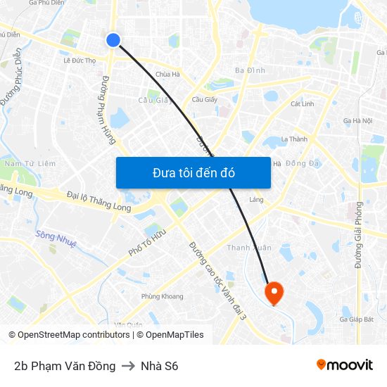 2b Phạm Văn Đồng to Nhà S6 map