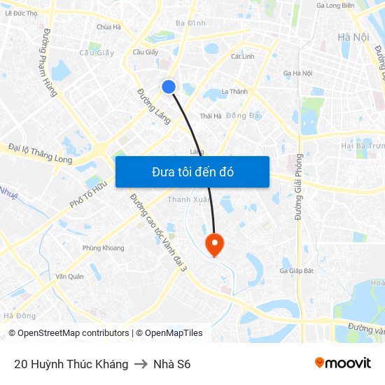 20 Huỳnh Thúc Kháng to Nhà S6 map