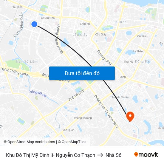 Khu Đô Thị Mỹ Đình Ii- Nguyễn Cơ Thạch to Nhà S6 map