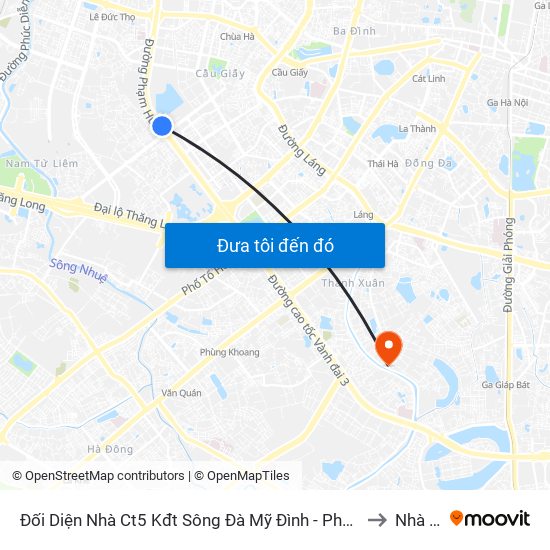 Đối Diện Nhà Ct5 Kđt Sông Đà Mỹ Đình - Phạm Hùng to Nhà S6 map