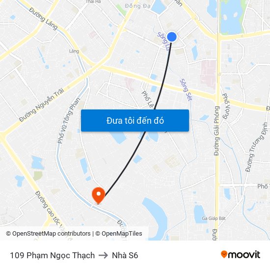109 Phạm Ngọc Thạch to Nhà S6 map