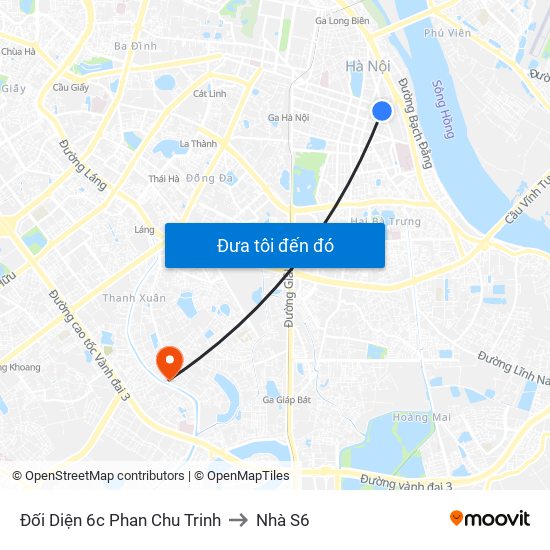 Đối Diện 6c Phan Chu Trinh to Nhà S6 map