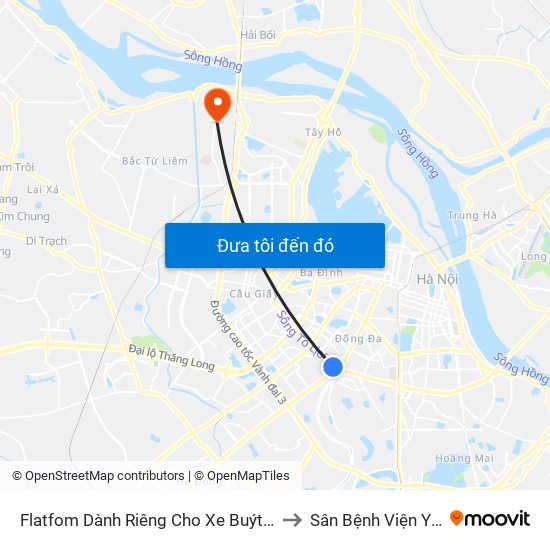 Flatfom Dành Riêng Cho Xe Buýt Trước Nhà 45 Đường Láng to Sân Bệnh Viện Y Tế Công Cộng map