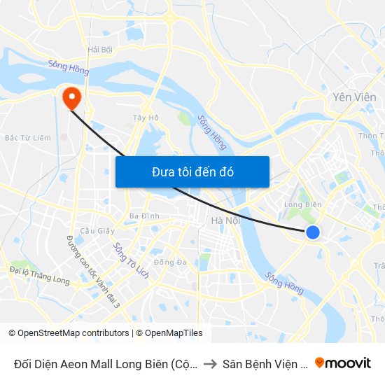 Đối Diện Aeon Mall Long Biên (Cột Điện T4a/2a-B Đường Cổ Linh) to Sân Bệnh Viện Y Tế Công Cộng map