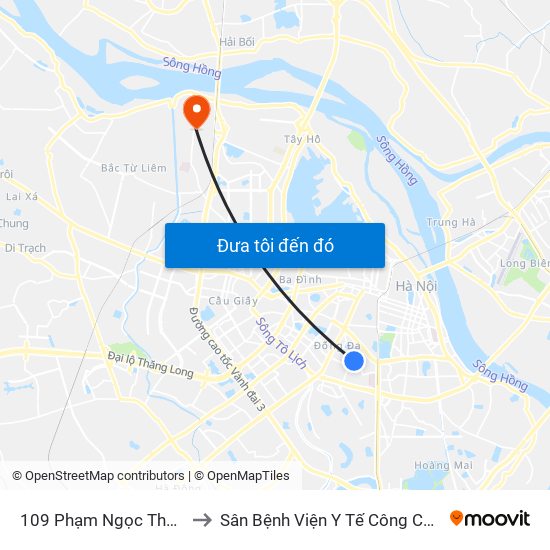 109 Phạm Ngọc Thạch to Sân Bệnh Viện Y Tế Công Cộng map