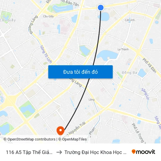 116 A5 Tập Thể Giảng Võ - Kim Mã to Trường Đại Học Khoa Học Xã Hội Và Nhân Văn map