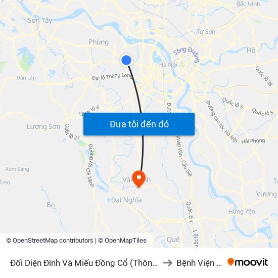 Đối Diện Đình Và Miếu Đồng Cổ (Thôn Nguyên Xá) - Đường 32 to Bệnh Viện Vân Đình map