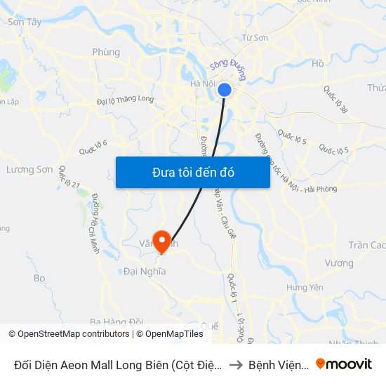 Đối Diện Aeon Mall Long Biên (Cột Điện T4a/2a-B Đường Cổ Linh) to Bệnh Viện Vân Đình map