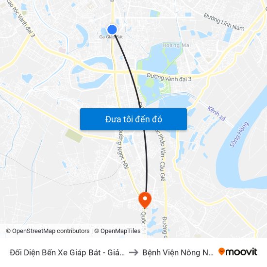 Đối Diện Bến Xe Giáp Bát - Giải Phóng to Bệnh Viện Nông Nghiệp map