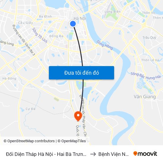 Đối Diện Tháp Hà Nội - Hai Bà Trưng (Cạnh 56 Hai Bà Trưng) to Bệnh Viện Nông Nghiệp map