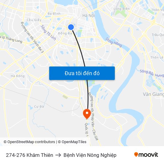 274-276 Khâm Thiên to Bệnh Viện Nông Nghiệp map