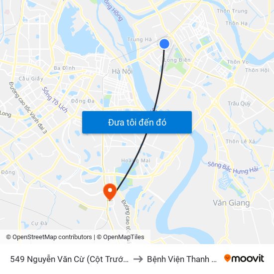 549 Nguyễn Văn Cừ (Cột Trước) to Bệnh Viện Thanh Trì map