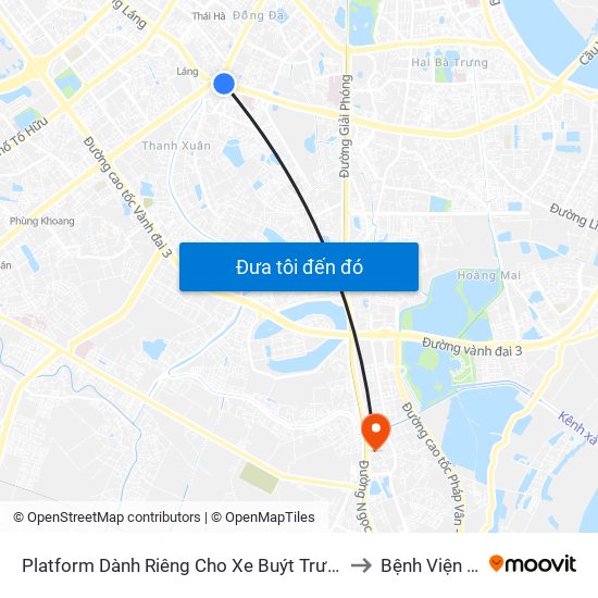 Platform Dành Riêng Cho Xe Buýt Trước Nhà 604 Trường Chinh to Bệnh Viện Thanh Trì map