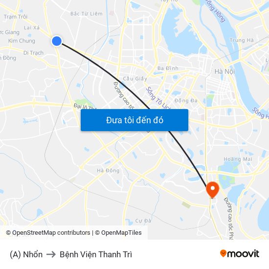 (A) Nhổn to Bệnh Viện Thanh Trì map